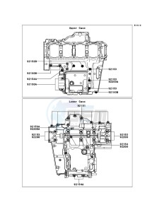 Z1000 ZR1000DCF FR GB XX (EU ME A(FRICA) drawing Crankcase Bolt Pattern