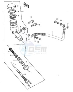 KZ 1000 A [KZ1000] (A3-A4) [KZ1000] drawing REAR MASTER CYLINDER-- KZ1000-A3_A3A- -