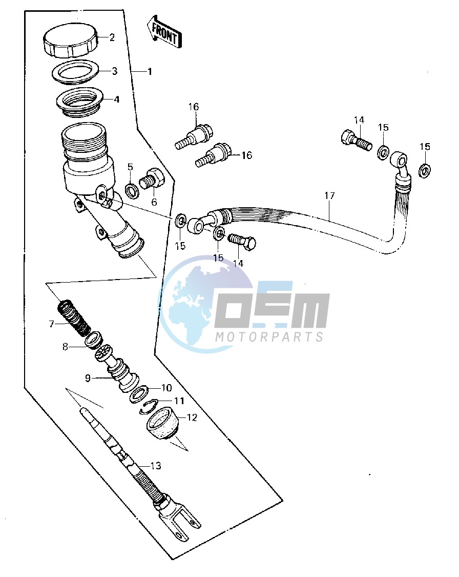 REAR MASTER CYLINDER-- KZ1000-A3_A3A- -