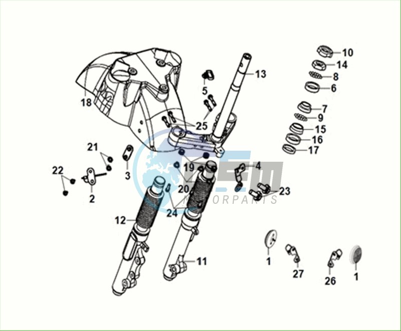 STEERING STEM FRONT CUSHION