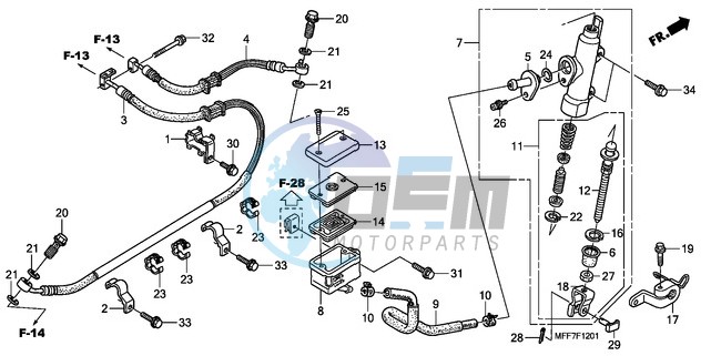 RR. BRAKE MASTER CYLINDER (ABS)