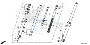 CB500FAE CB500F ABS UK - (E) drawing FRONT FORK