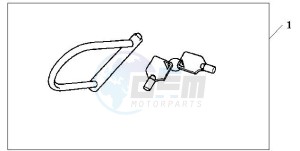 XL1000V drawing HONDA U-LOCK