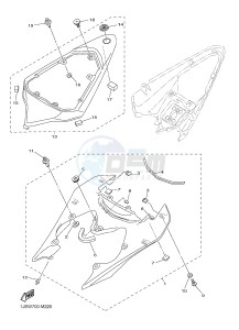 YZF-R6 600 R6 (2CX4 2CX5) drawing SIDE COVER