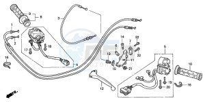 CBR600FS drawing HANDLE LEVER/SWITCH/CABLE (2)