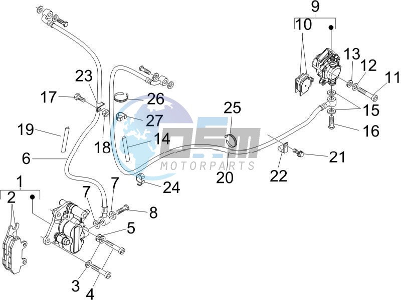 Brakes pipes - Calipers