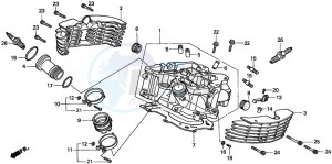 VT1100C3 drawing CYLINDER HEAD (REAR)