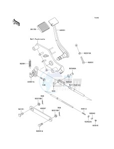 VN 800 A [VULCAN 800] (A10-A11) [VULCAN 800] drawing BRAKE PEDAL_TORQUE LINK