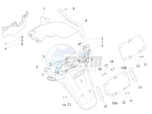 MP3 500 Sport Business ABS E3-E4 (NAFTA) drawing Rear cover - Splash guard