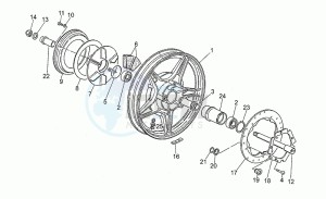 California III 1000 Carburatori Carenato Carburatori Carenato drawing Rear wheel, alloy