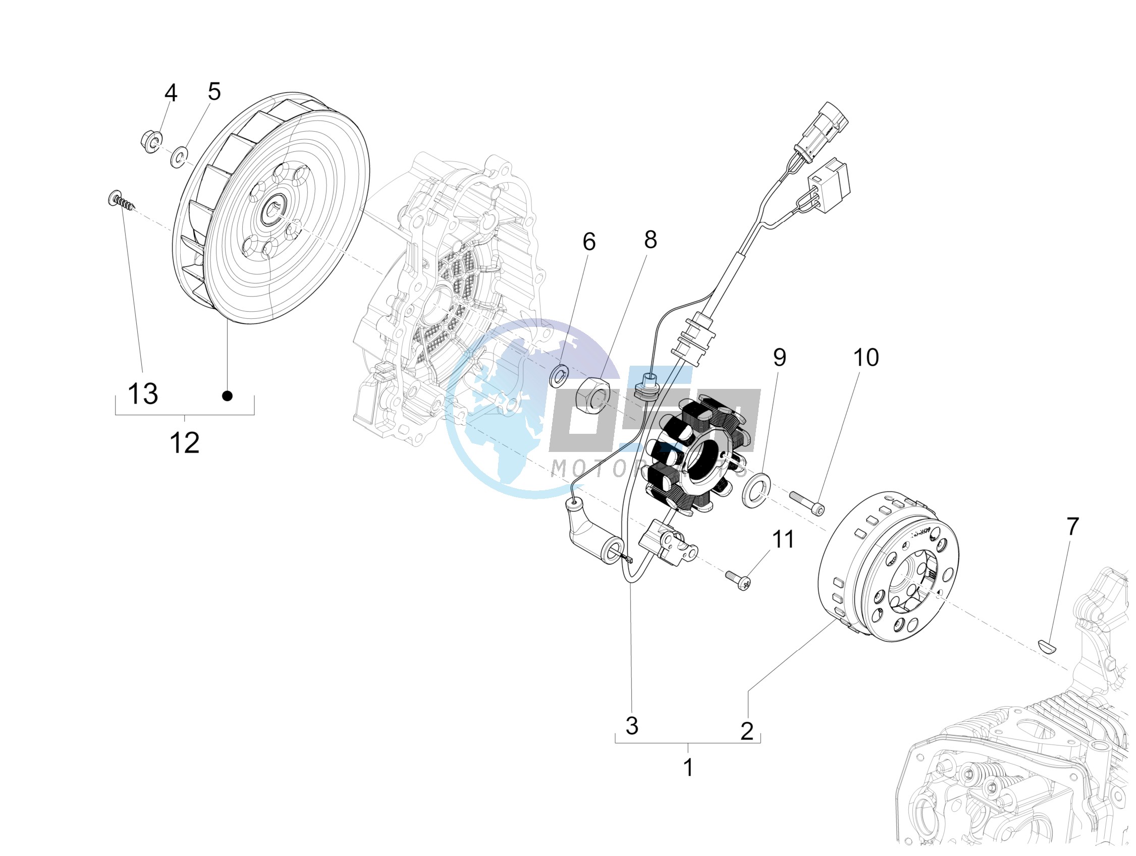 Flywheel magneto