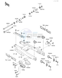 KX 80 L N [KX80] (L2-N3) [KX80] drawing SWINGARM