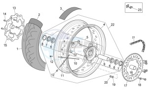 RXV-SXV 450-550 Enduro-Supermotard drawing Rear wheel II