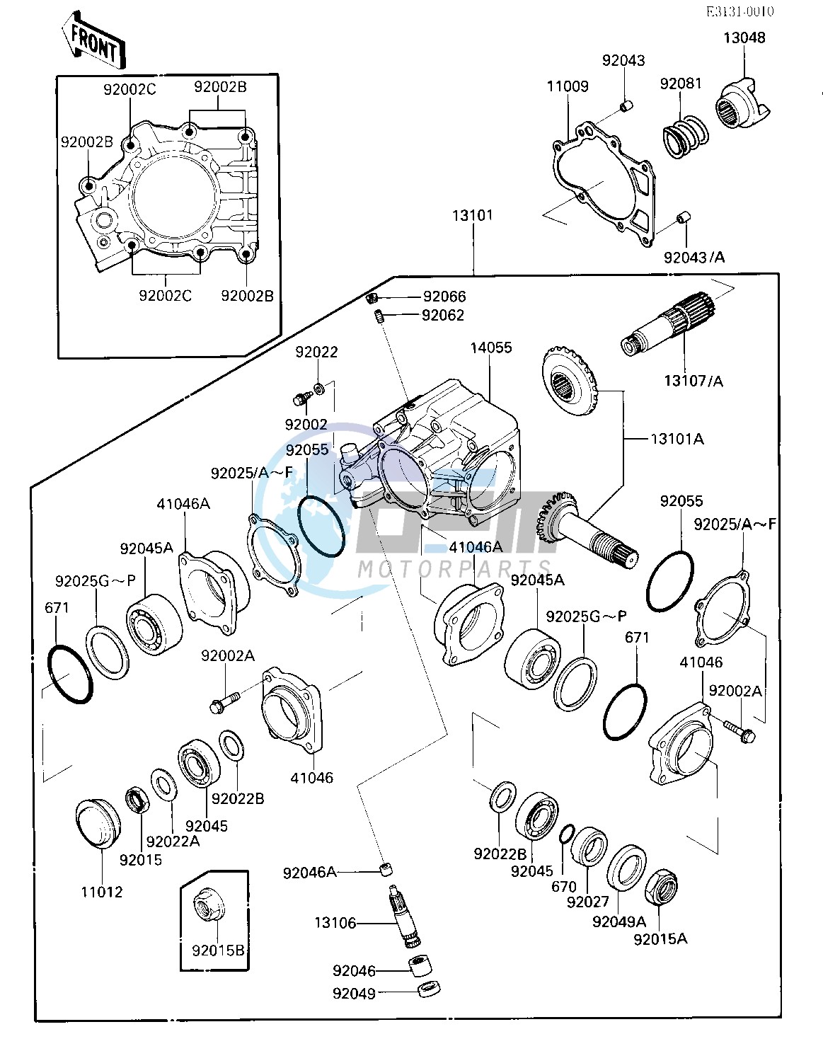 FRONT BEVEL GEARS