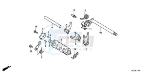 CRF100FC drawing GEARSHIFT DRUM