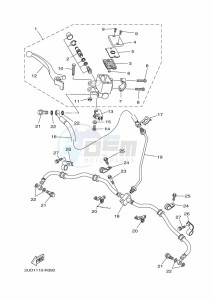 YFM700FWAD YFM7NGPLK (B4FR) drawing FRONT MASTER CYLINDER