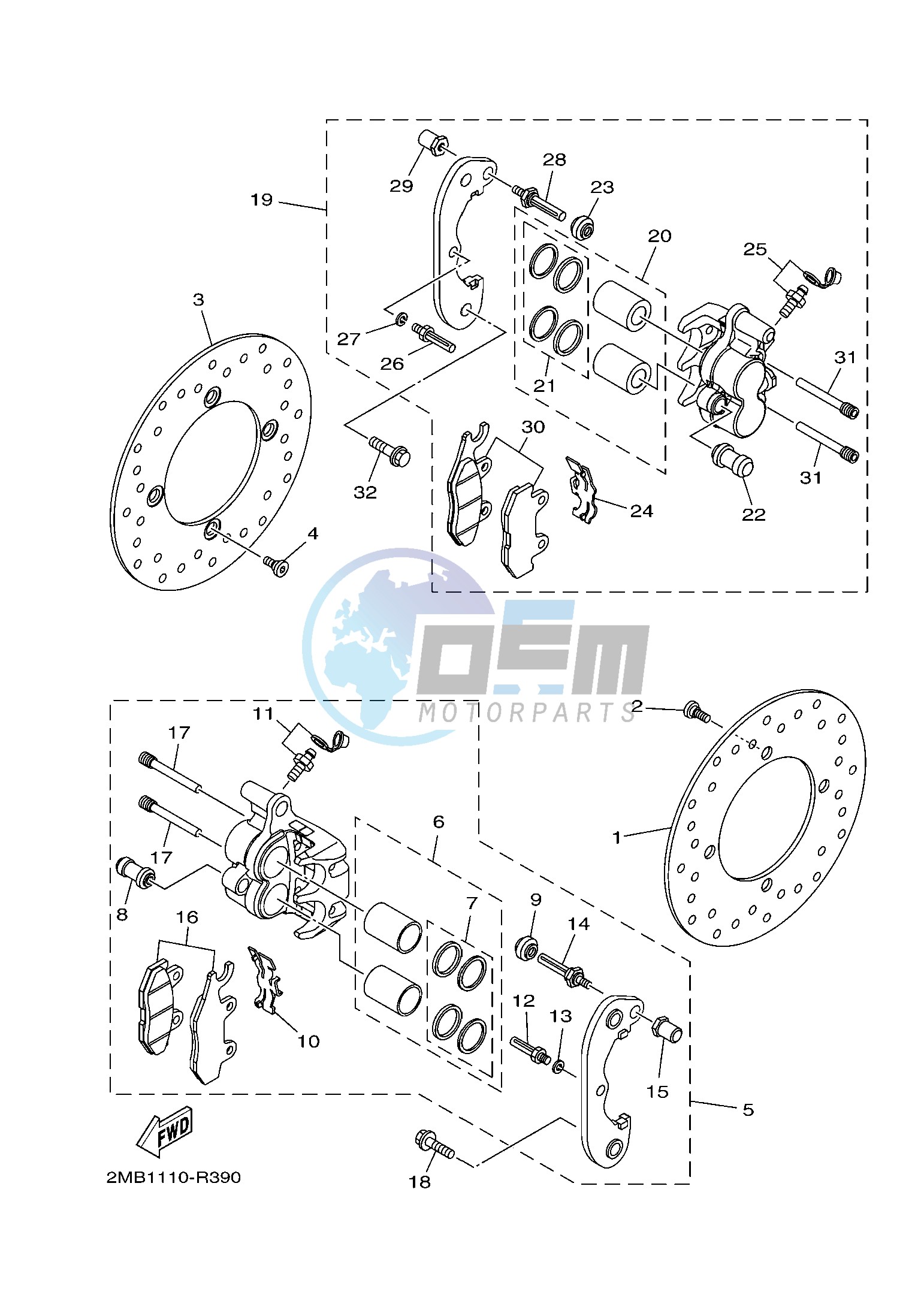 REAR BRAKE CALIPER