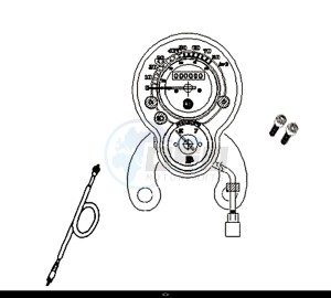 ALLO 50 (45 KM/H) (AJ05WA-EU) (L8-M0) drawing SPEED METER