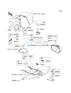 KFX700 KSV700-A2 EU drawing Labels