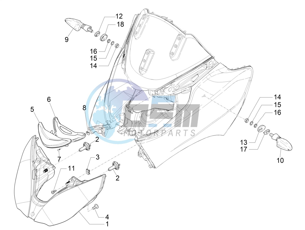 Front headlamps - Turn signal lamps