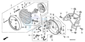 CBF600NA9 Europe Direct - (ED / ABS) drawing HEADLIGHT (CBF600N/NA)