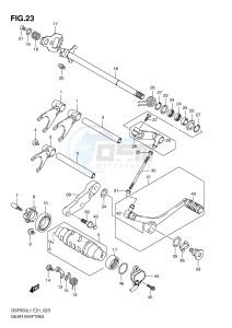 GSF650 (E21) Bandit drawing GEAR SHIFTING