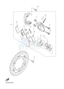 XVS950CR XVS950 CAFE RACER XV950 RACER 60TH ANNIV. (B33E) drawing FRONT BRAKE CALIPER