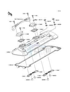 Z750R ABS ZR750PBF FR GB XX (EU ME A(FRICA) drawing Cylinder Head Cover