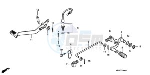 CBR125RW9 Germany - (G) drawing PEDAL