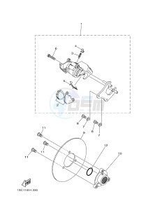 YFM300 RAPTOR 300 (1SC1) drawing REAR BRAKE CALIPER