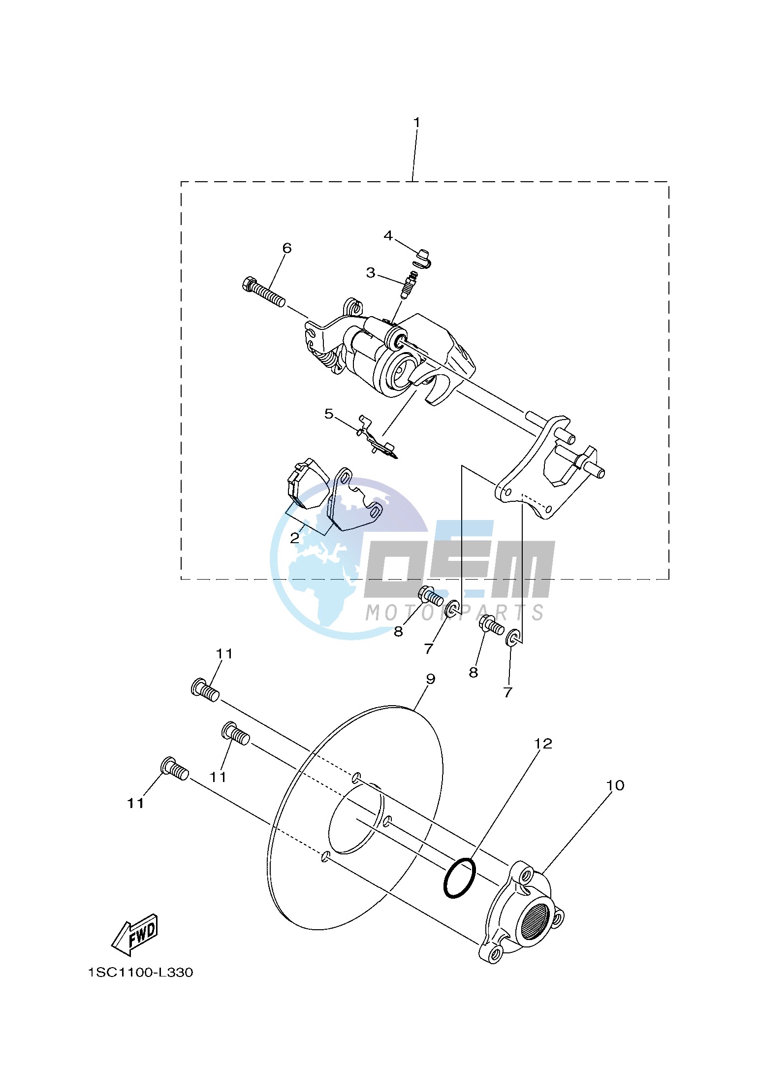 REAR BRAKE CALIPER