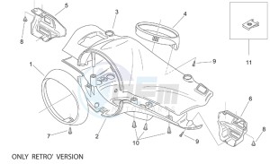 Mojito 125-150 drawing Headlight support - Retro