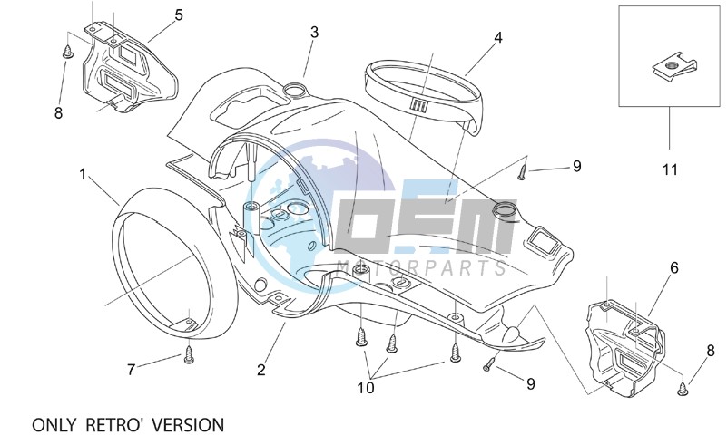 Headlight support - Retro