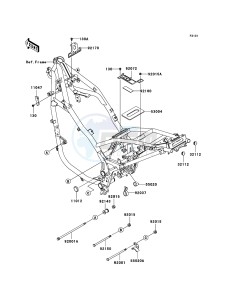 KLE500 KLE500-B1P GB XX (EU ME A(FRICA) drawing Frame Fittings