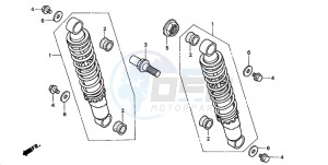 VT750DCA SHADOW SPIRIT drawing REAR CUSHION