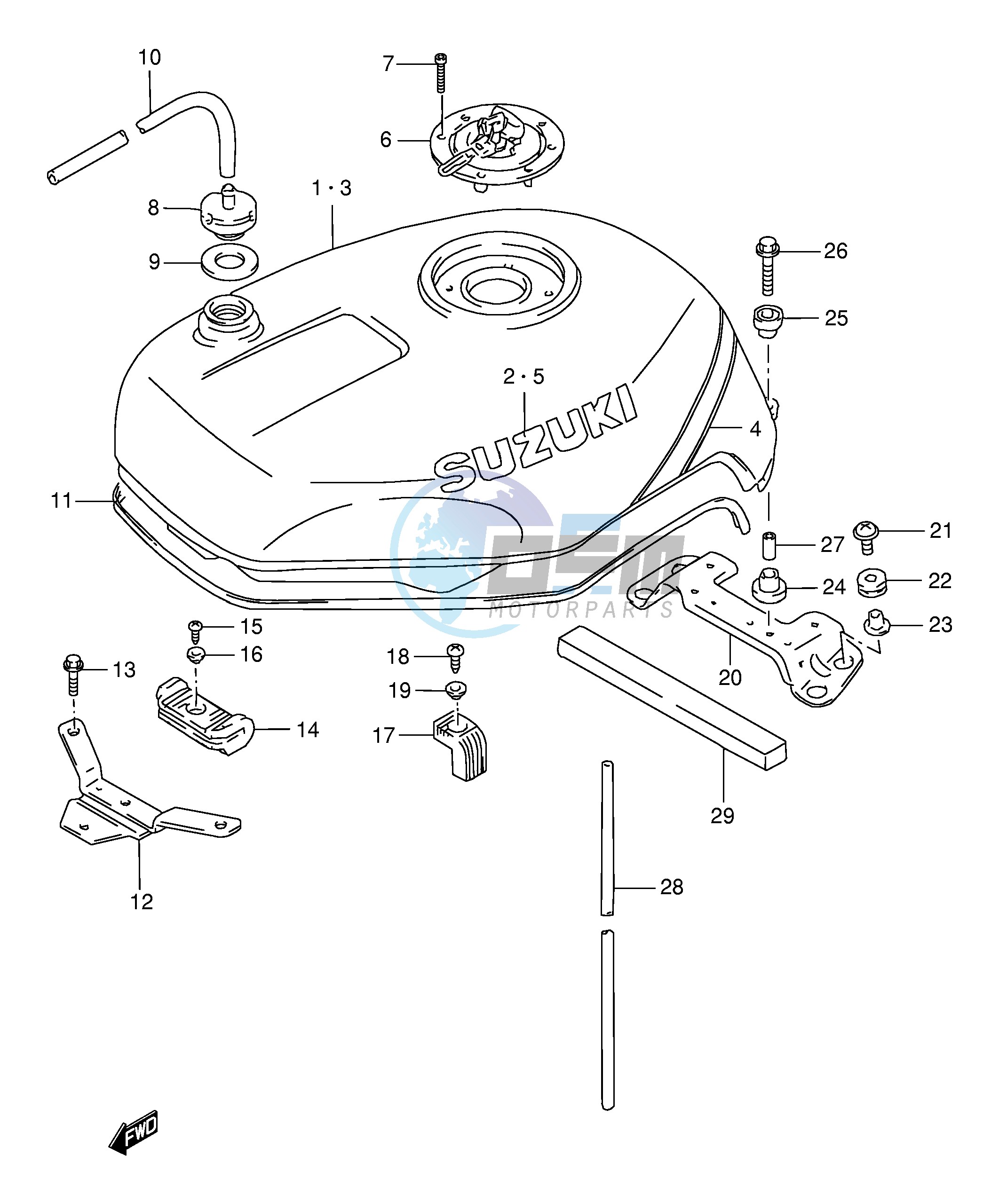 FUEL TANK (MODEL P)