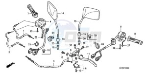 CBF600NA9 UK - (E / ABS MKH) drawing HANDLE LEVER/SWITCH/CABLE