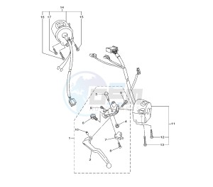 XJ6-N 600 drawing HANDLE SWITCH  LEVER 20S1-S2-S5-SA