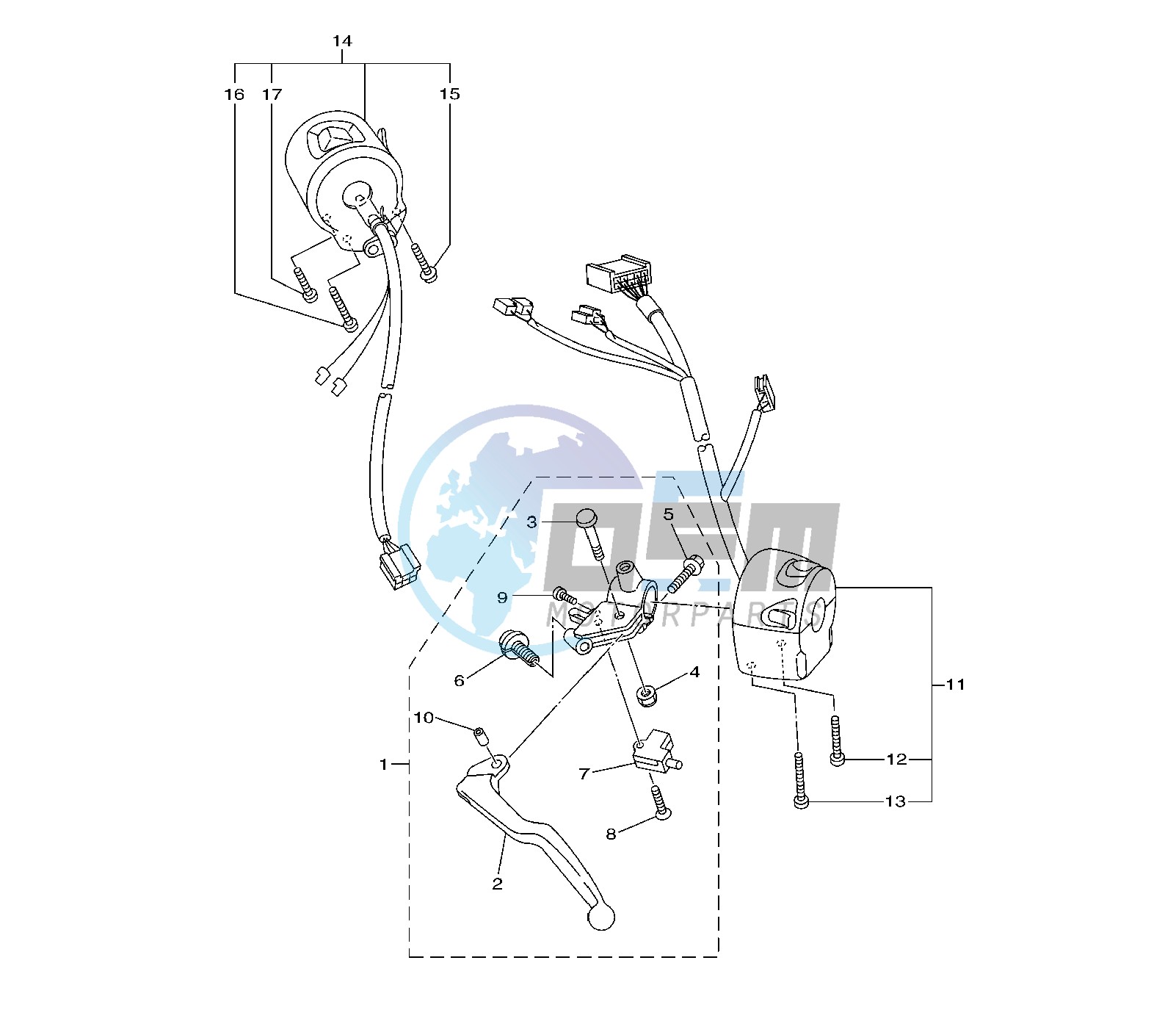 HANDLE SWITCH  LEVER 20S1-S2-S5-SA