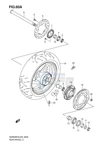 GSR600 (E2) drawing REAR WHEEL (GSR600AK7 UAK7 AK8 UAK8 AK9 UAK9 AL0 UAL0)