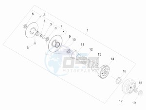 MP3 300 4t 4v ie lt ibrido drawing Driven pulley