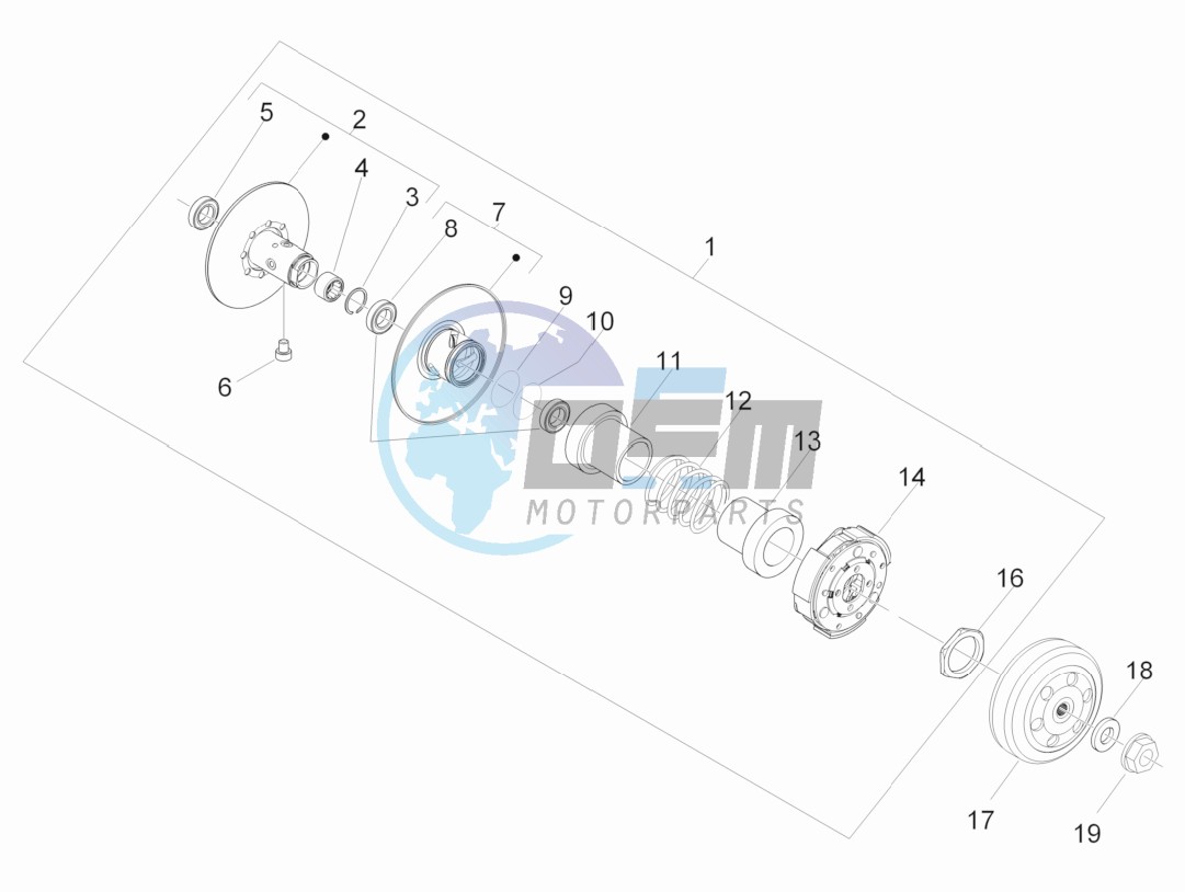 Driven pulley