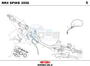 RRX-SPIKE-ORANGE 50 drawing HANDLEBAR - CONTROLS