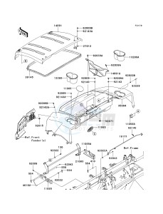 KAF 620 S [MULE 4010 TRANS4X4 HARDWOODS GREEN HD] (S9F-SAF) SAF drawing FENDERS