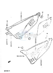 DR125S (Z-D) drawing FRAME COVER (MODEL D:E2, E4, E15, E17, E18, E21, E25, E26)