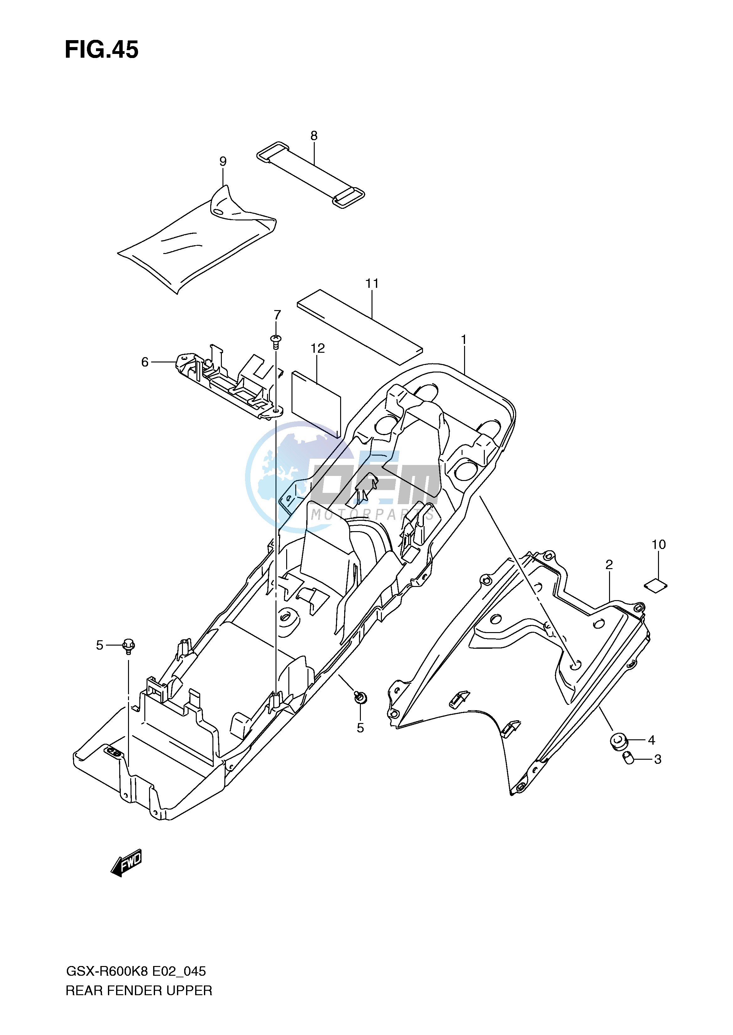 REAR FENDER UPPER