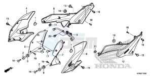 GLR1251WHF CB125F UK - (E) drawing SHROUD/SIDE COVER