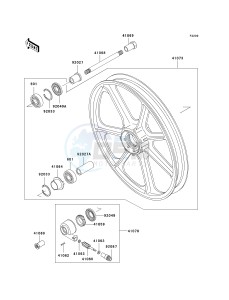 KZ 1000 P [POLICE 1000] (P20-P24) [POLICE 1000] drawing FRONT WHEEL