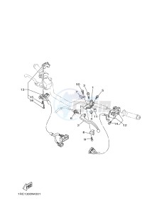 MT09A MT-09 ABS 900 (2DR4 2DR5) drawing HANDLE SWITCH & LEVER