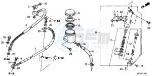 XL1000VB drawing REAR BRAKE MASTER CYLINDER (XL1000V)